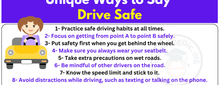 30+ Unique Ways to Say Drive Safe