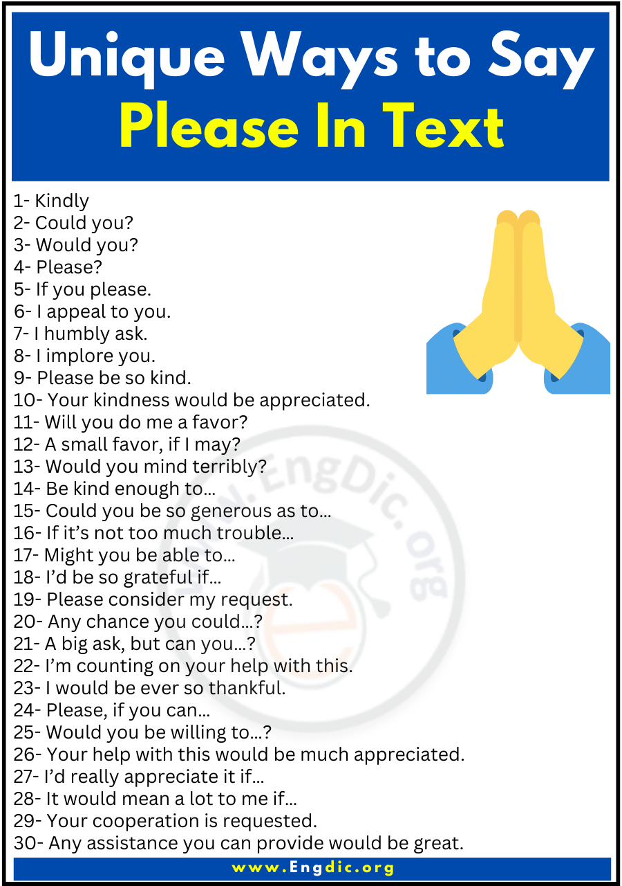 Unique Ways to Say Please In Text 1
