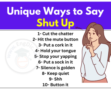 30+ Unique Ways to Say Shut Up