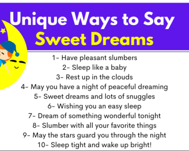 30+ Unique Ways to Say Sweet Dreams