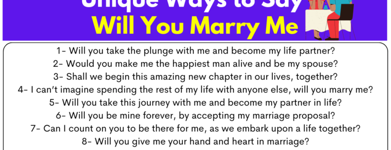 30+ Unique Ways to Say Will You Marry Me