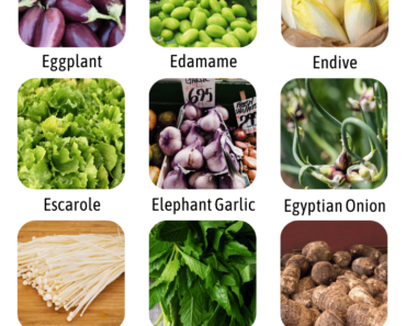 List of Vegetables That Start With E