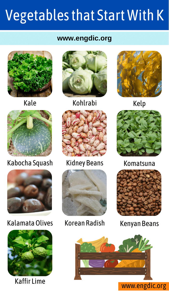 Vegetables that Start With k