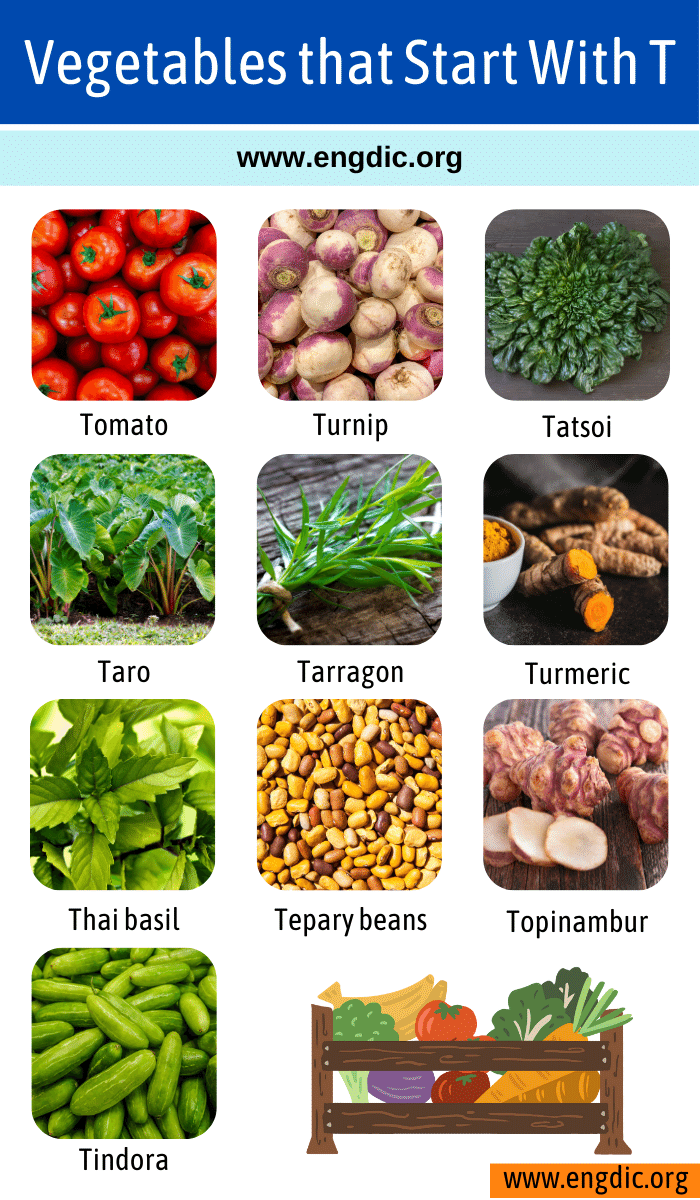 Vegetables that Start With t