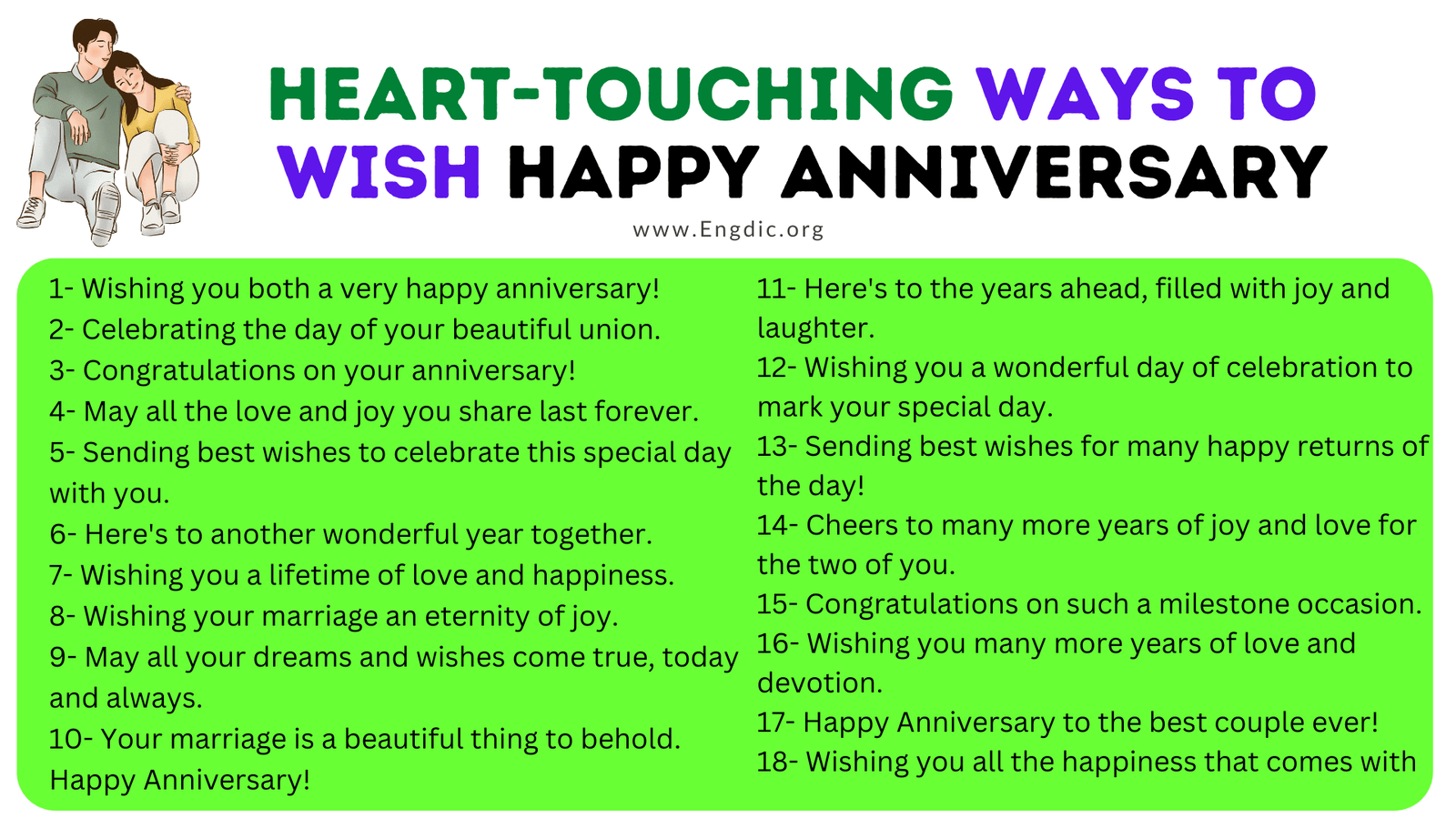 100 Heart Touching Ways To Wish Happy Anniversary EngDic