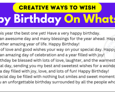 40+ Creative Ways To Wish Happy Birthday On Whatsapp