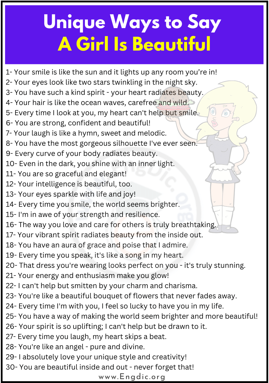 Ways to Say A Girl Is Beautiful 1 1