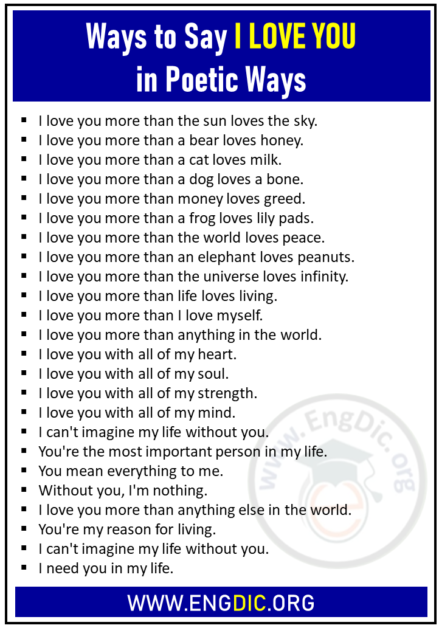 more poetic ways of saying i love you