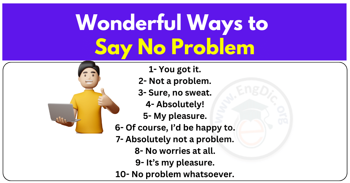 How To Say No Problem In British Slang