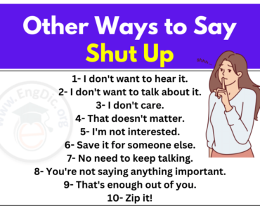 220+ Other Ways to Say Shut Up, Synonyms of Shut Up