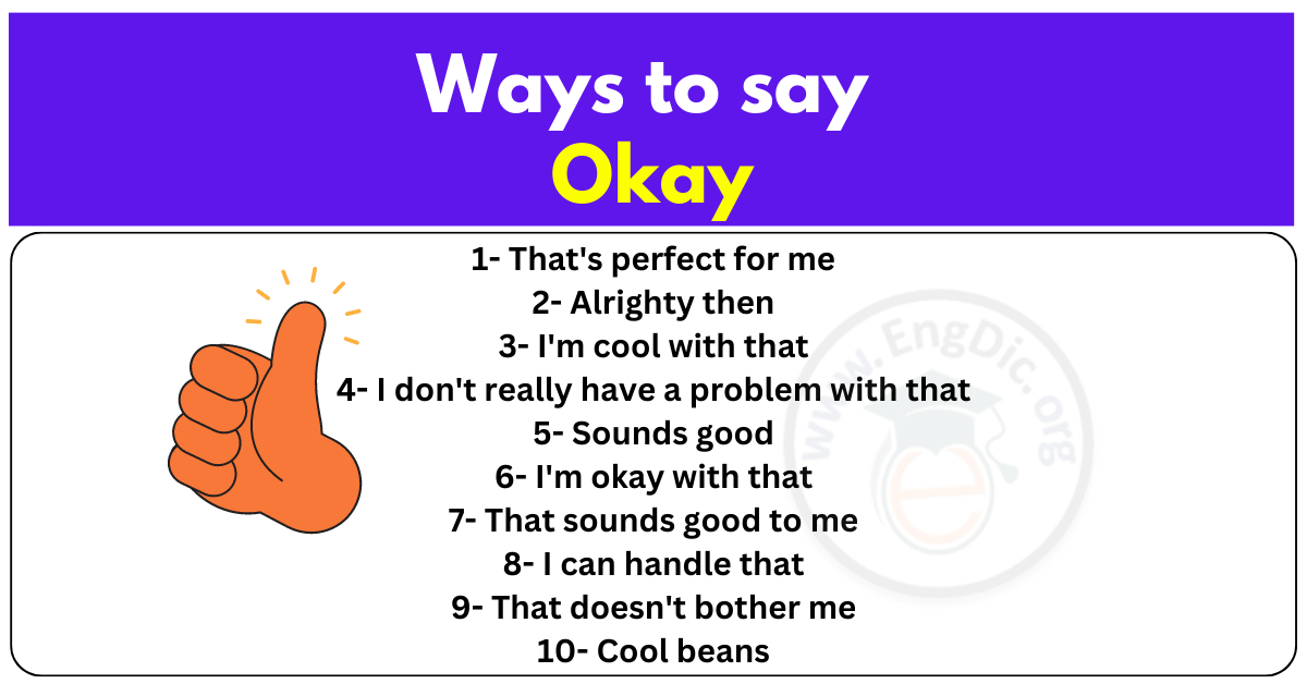 200+ Cute, Polite Ways to Say Okay - EngDic