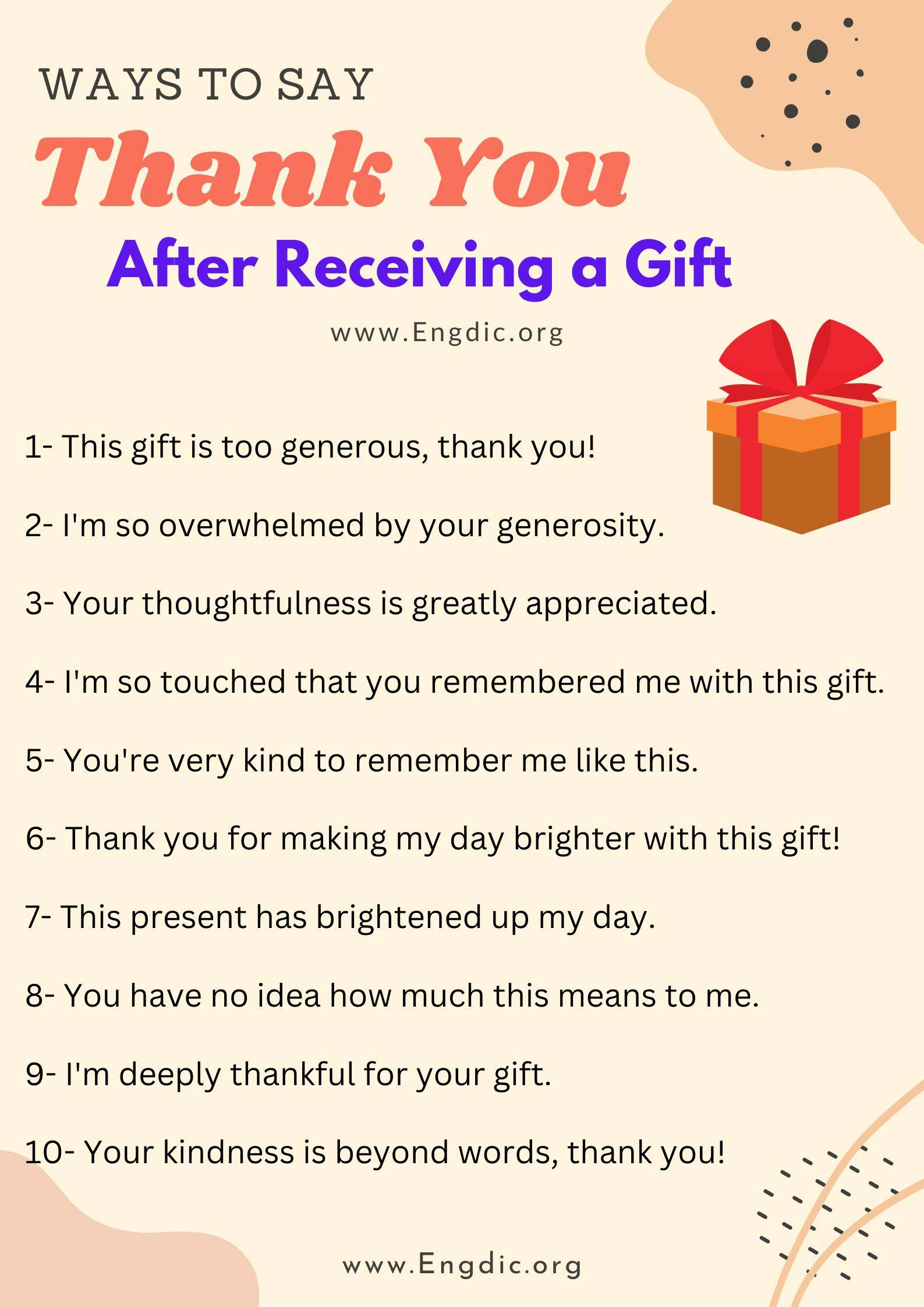 Ways to say thank you After Receiving a Gift