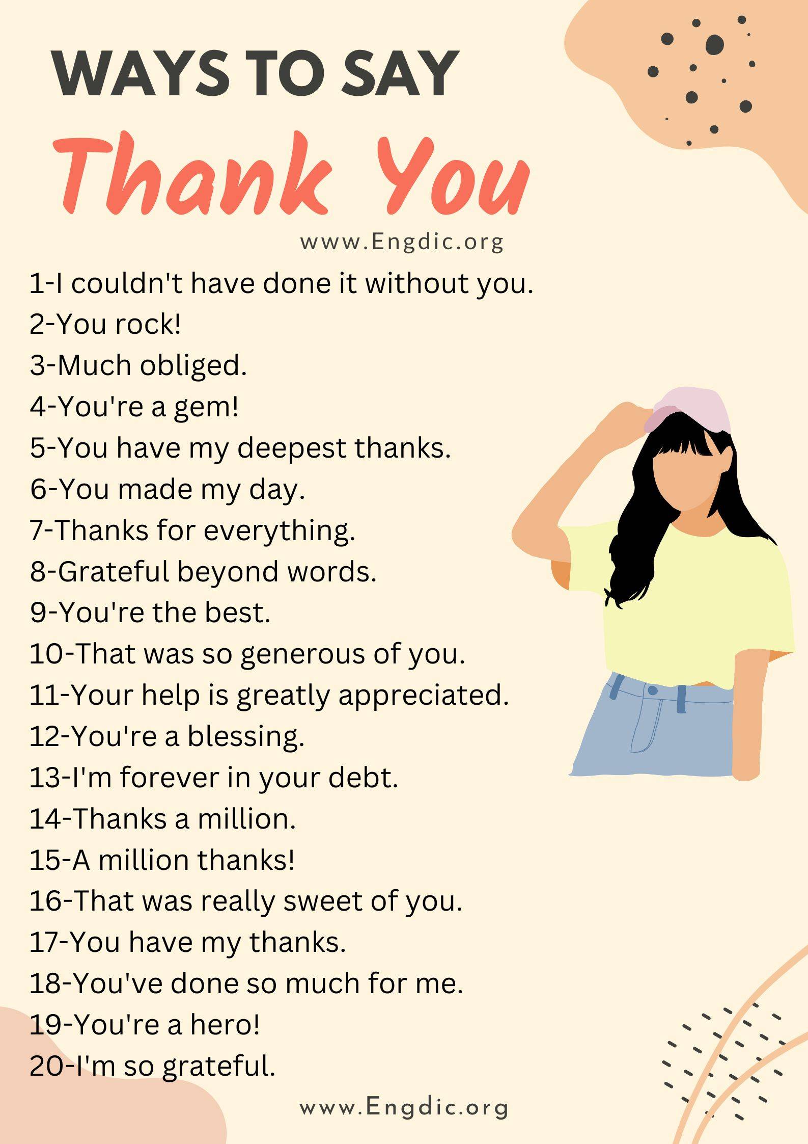 Ways to say thank you