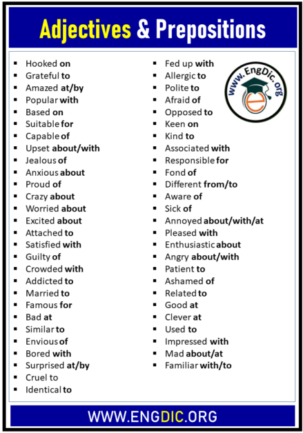 50+ List of Adjectives + Prepositions – EngDic