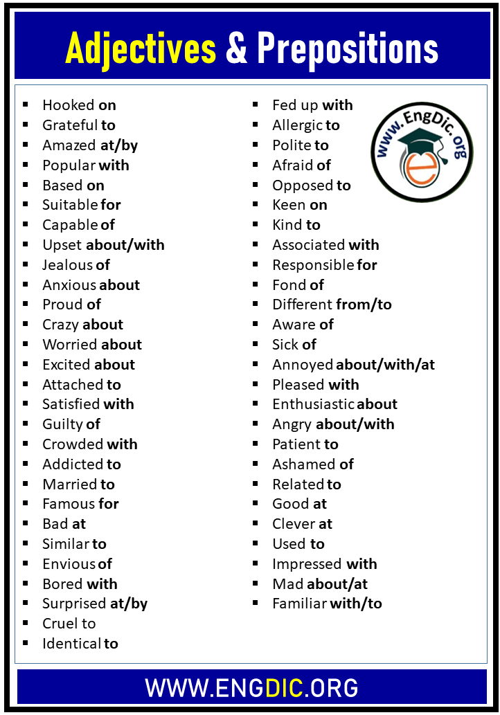 adjectives and prepositions