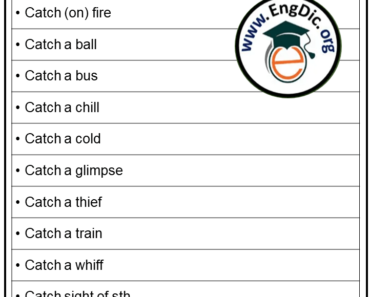 50 Collocations With Catch, Catch Collocations List