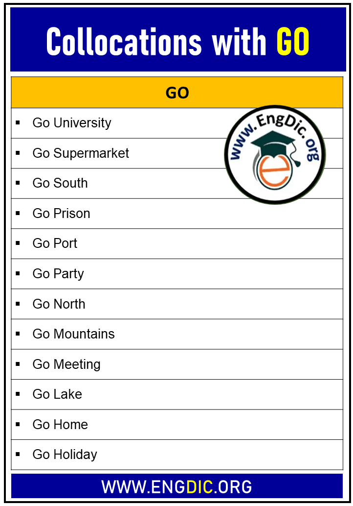 collocations with go
