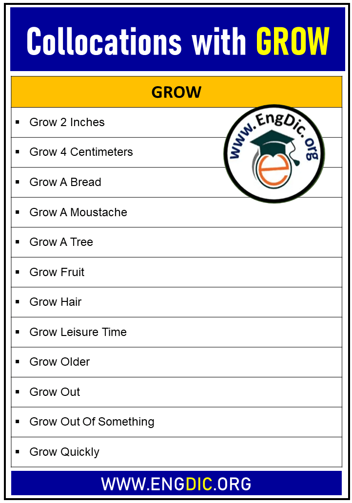collocations with grow