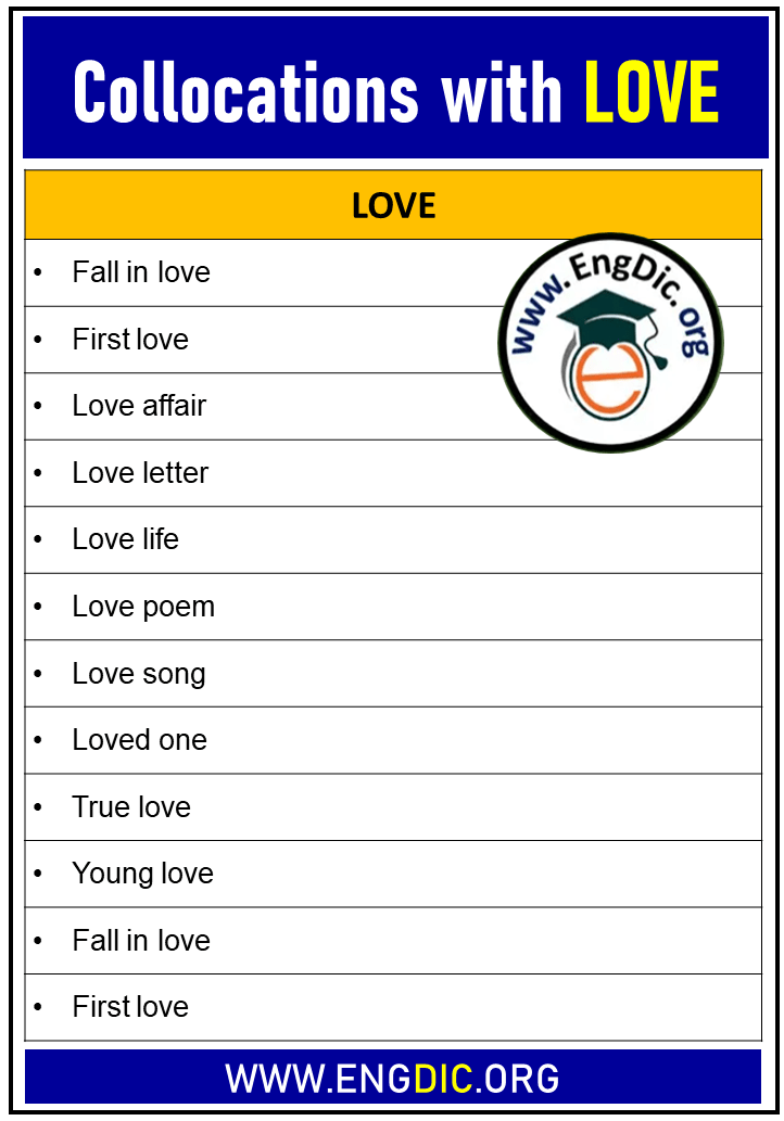 collocations with love