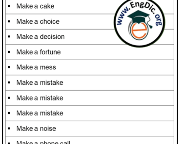 Collocations With Make, Make Collocations List