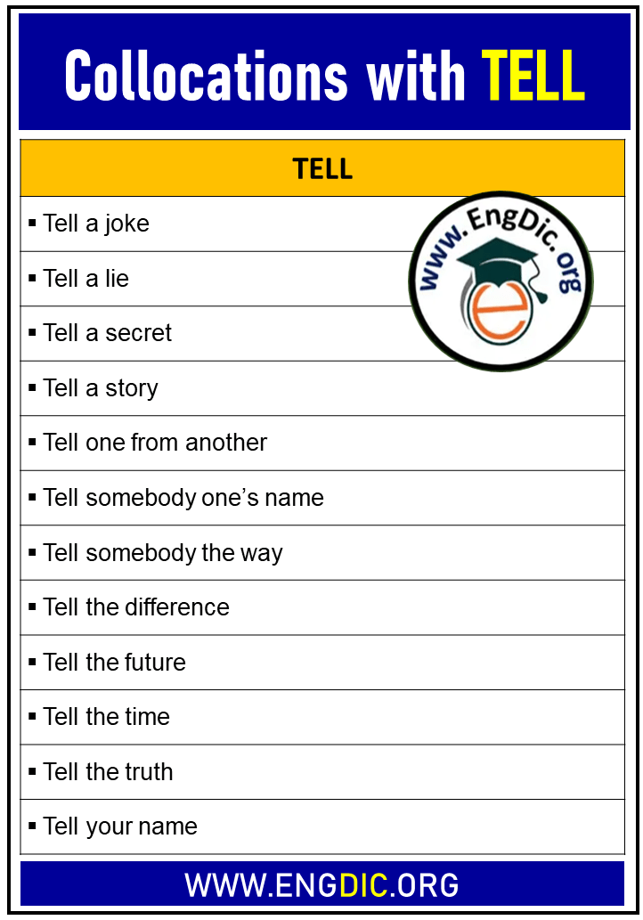 collocations with tell