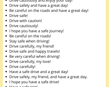 Creative Ways to Say Drive Safe