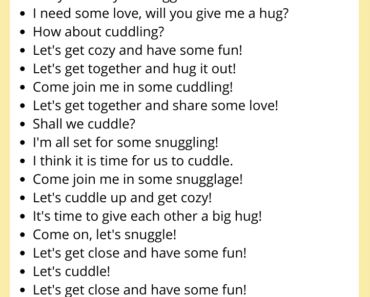 Creative Ways to Say Let’s Cuddle
