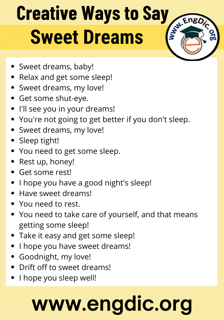 Creative Ways to Say Sweet Dreams