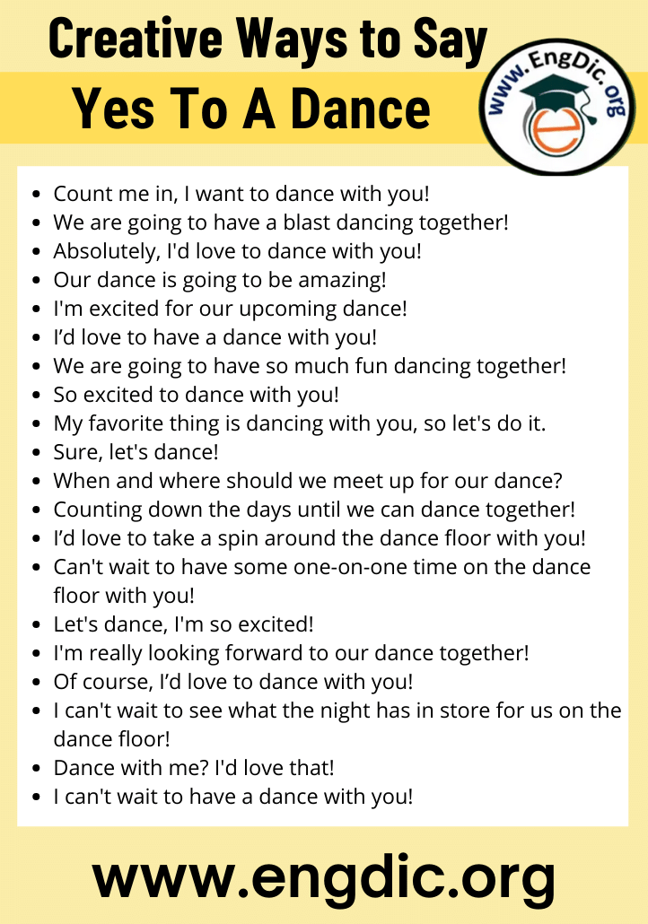 creative ways to say yes to a dance