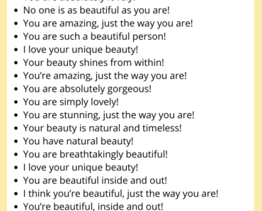 Creative Ways to Say You Are Beautiful