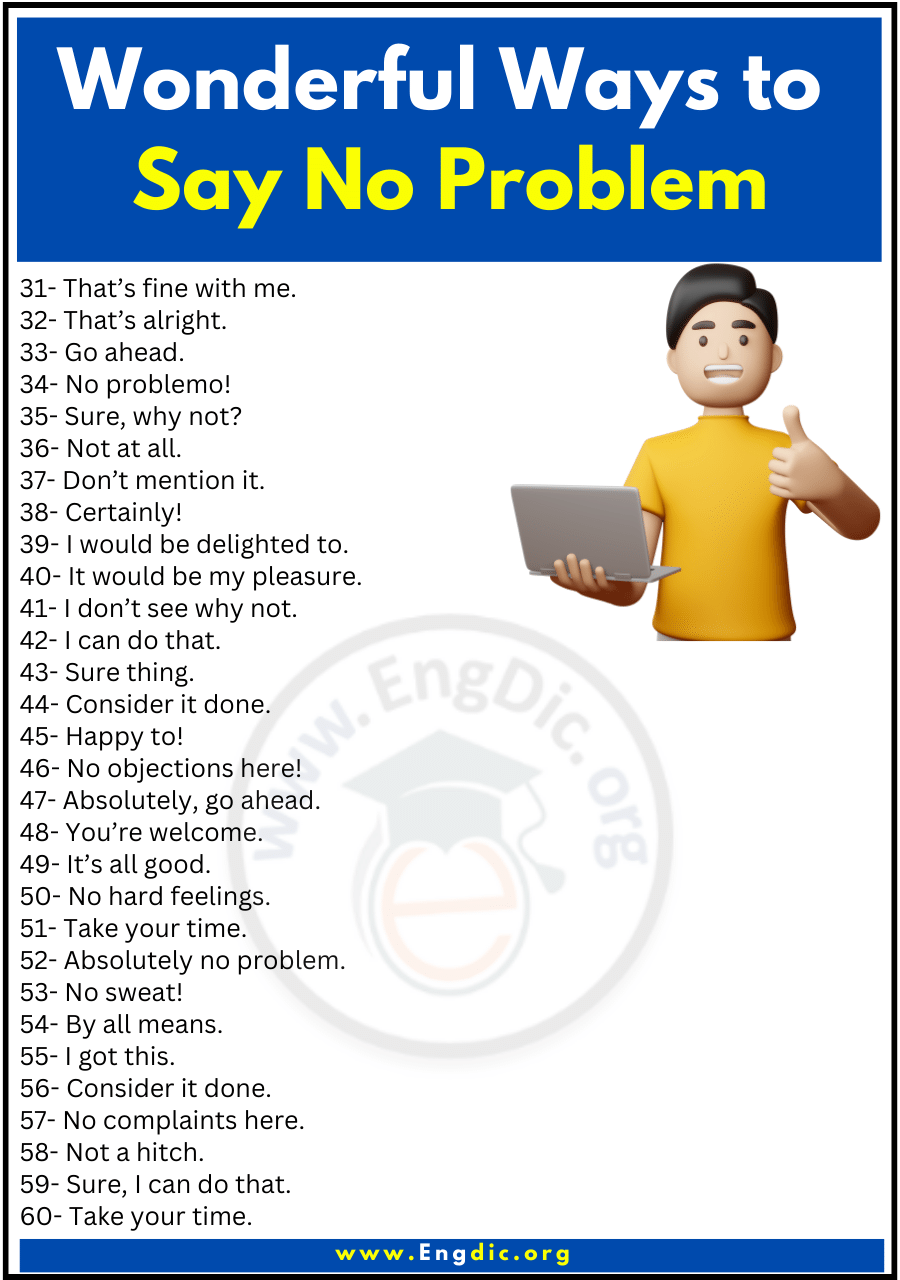 How to Say No Problem! in Welsh - We Learn Welsh