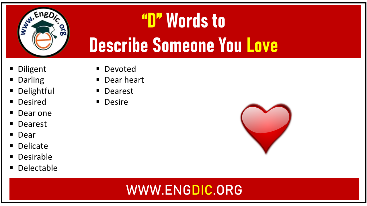 D Words to Describe Someone You Love - EngDic