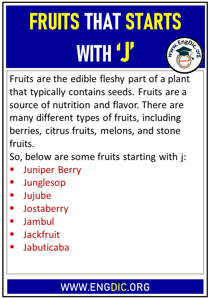 fruits that starts with j