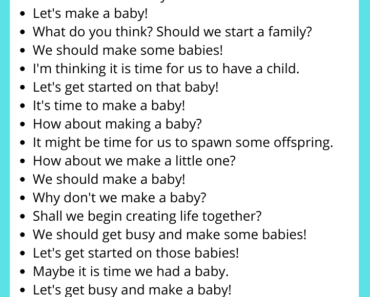 Funny Ways to Say Let’s Have A Baby