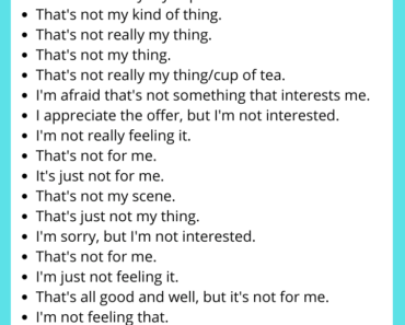 Funny Ways to Say Not Interested
