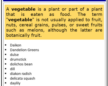 List of Vegetables With D