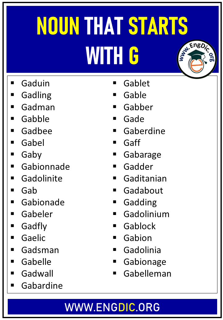 noun that start with g
