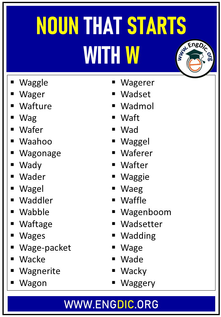 noun that start with w