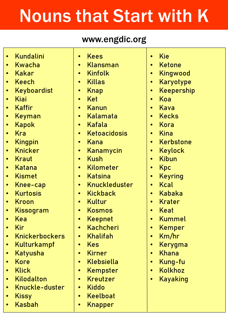 nouns that start with k picture 4