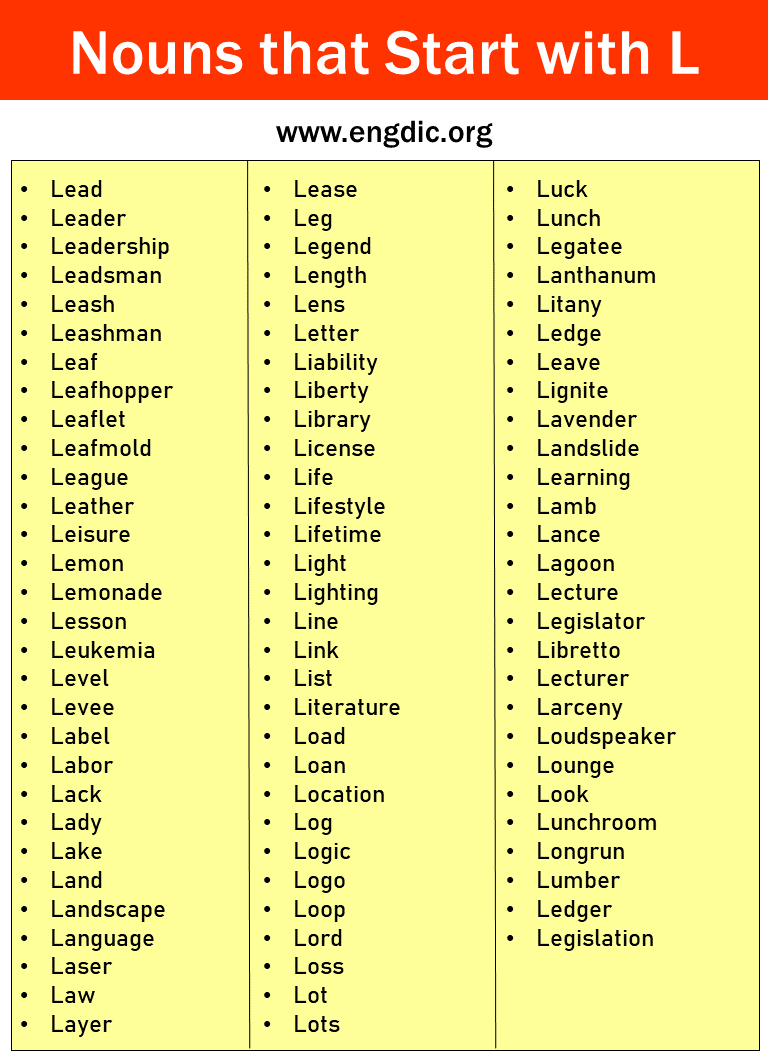 nouns that start with l picture 1