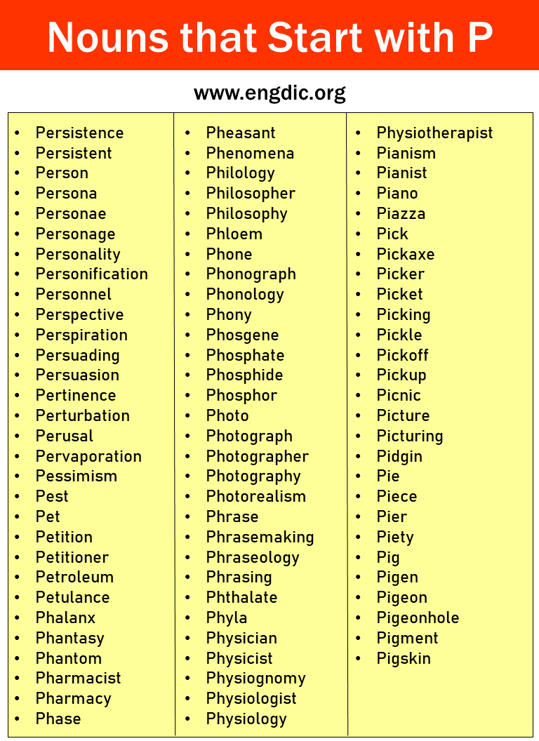 nouns that start with p picture 4