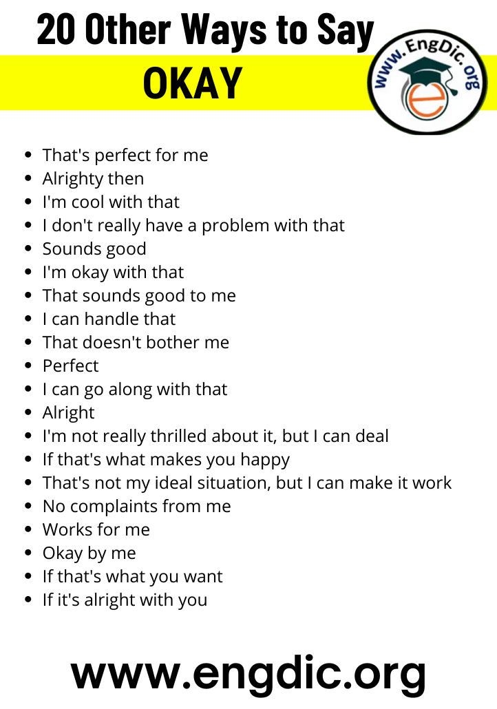 other ways to say okay