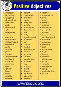 100 Positive Feeling Adjectives List - EngDic