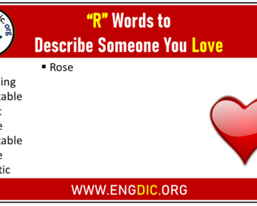 R Words to Describe Someone You Love