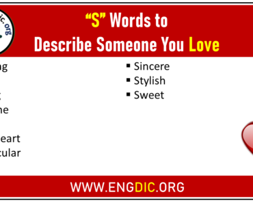 S Words to Describe Someone You Love