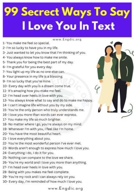 100 Secret And Funny Ways To Say I Love You Engdic