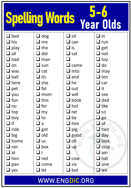 spelling-words-for-5-6-year-olds-year-1-engdic
