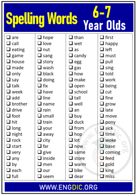 spelling-words-for-6-7-year-olds-year-2-engdic