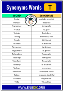 essay synonyms starting with t