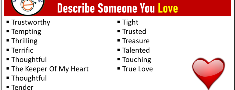 T Words to Describe Someone You Love